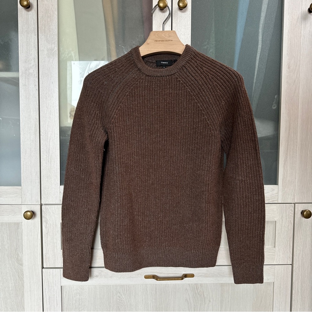 Theory Brown/Grey Crewneck Sweater